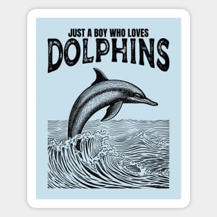 Just A Boy Who Loves Dolphins Magnet